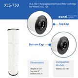 XLS-750 1PACK Replacement Filter Cartridge for Waterco Trimline CC100.  Also Replaces Jandy CT100, C-7497, PJAN-100 and FC-5180