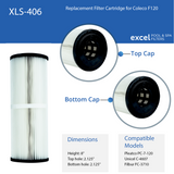 1-Pack Excel Filters XLS-406 replacement filter cartridge for Coleco F120 — view 3
