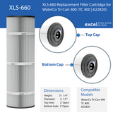 Waterco Tri-Cartridge TC 400 Compatible Replacement Pool Filter Cartridges – Replaces Waterco Part # 622820 | XLS-660 3PACK by Excel Filters