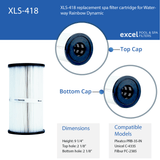 Pentair Rainbow Dynamic 35, Sundance Spas 6000-136, Waterway Plastics 817-3501 Replacement Spa Filter Cartridge.  Replaces FC-2385, C-4335 and  PRB35-IN  |  XLS-418 1-Pack by Excel Filters