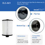 XLS-601 1PACK Replacement Filter Cartridge for Waterway 50 Spa 817-0050.  Also Replaces PWW50P3, 6CH-940 and FC-0359.