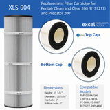1-Pack Excel Filters XLS-904 replacement filter cartridge for Pentair Clean & Clear 200 and Predator 200 — view 3