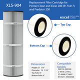 XLS-904 1PACK Replacement Filter for Predator Pentair Clean Clear 200. Also replaces Unicel C-9419, PLEATCO PAP200-4, FC-0688