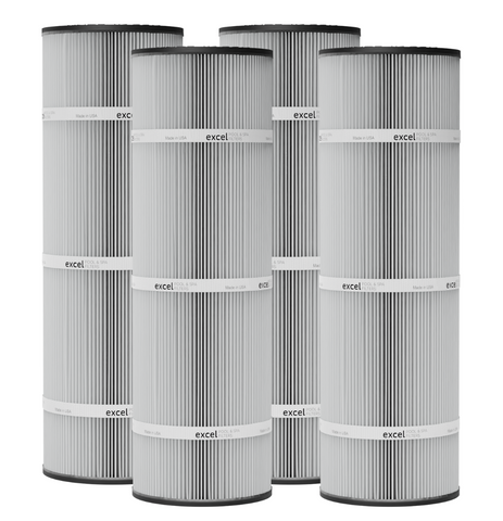 XLS-7048 4 Pack Replacement Pool Filter Cartridges for Hayward SwimClear C2030 / CX481. Also Replaces Pleatco PA56L, Unicel C-7456.