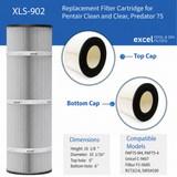 1-Pack Excel Filters XLS-902 replacement filter cartridge for Pentair Clean & Clear 75 and Predator 75 — view 3