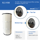 Waterco Opal XL 180 & 270 Replacement Filter— Replaces Waterco 701038 | XLS-938 1PACK by Excel Filters