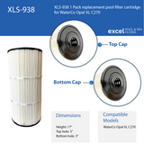 XLS-938 1 Pack Replacement Filter for Waterco Opal XL 180, 270. WaterCo Part Number 701038