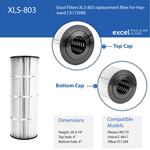 XLS-803 Replacement Filter For Hayward CX1750RE, Sta-Rite PXC-125 and PXC-150 Also replaces Unicel C-8417; Filbur FC1294; Pleatco PA175