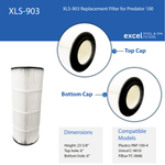 XLS-903 Replacement Filter for Clean and Clear 100 and Predator 100. Also replaces Unicel C-9410, Pleatco PAP100 Filbur FC-0686