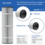 Waterco Tri-Cartridge TC 500 Compatible Replacement Pool Filter Cartridges – Replaces Waterco Part # 622830 | XLS-659 3PACK by Excel Filters